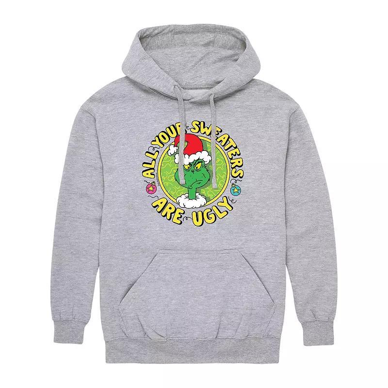 Mens Dr. Seuss All Your Sweaters Are Ugly Graphic Hoodie Grey Gray Product Image