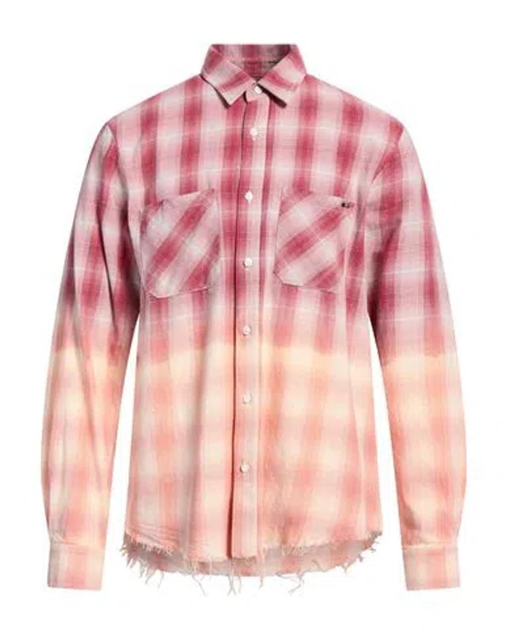 AMIRI Man Shirt Garnet Size S Cotton In Red Product Image