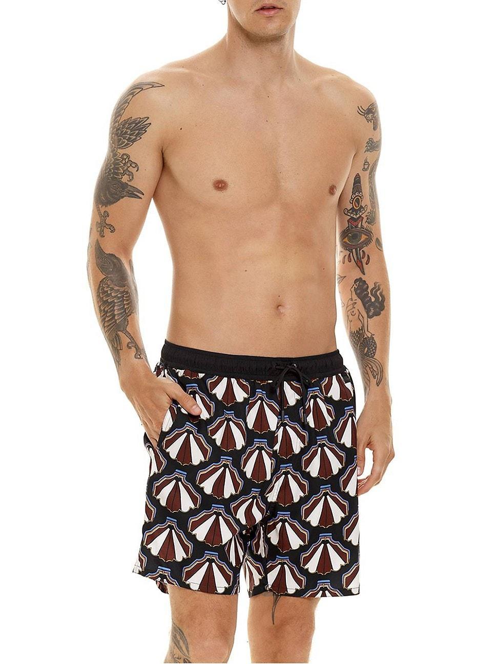 Mens Diving Into Dreams Joe Abstract Swim Trunks Product Image