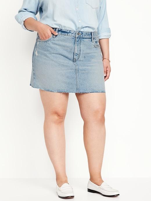 Mid-Rise OG Jean Mini Skirt Product Image