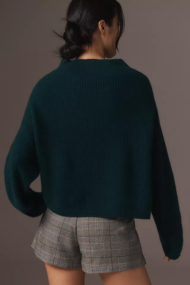 The Enza Ribbed Cashmere Sweater: Cropped Long-Sleeve Edition Product Image