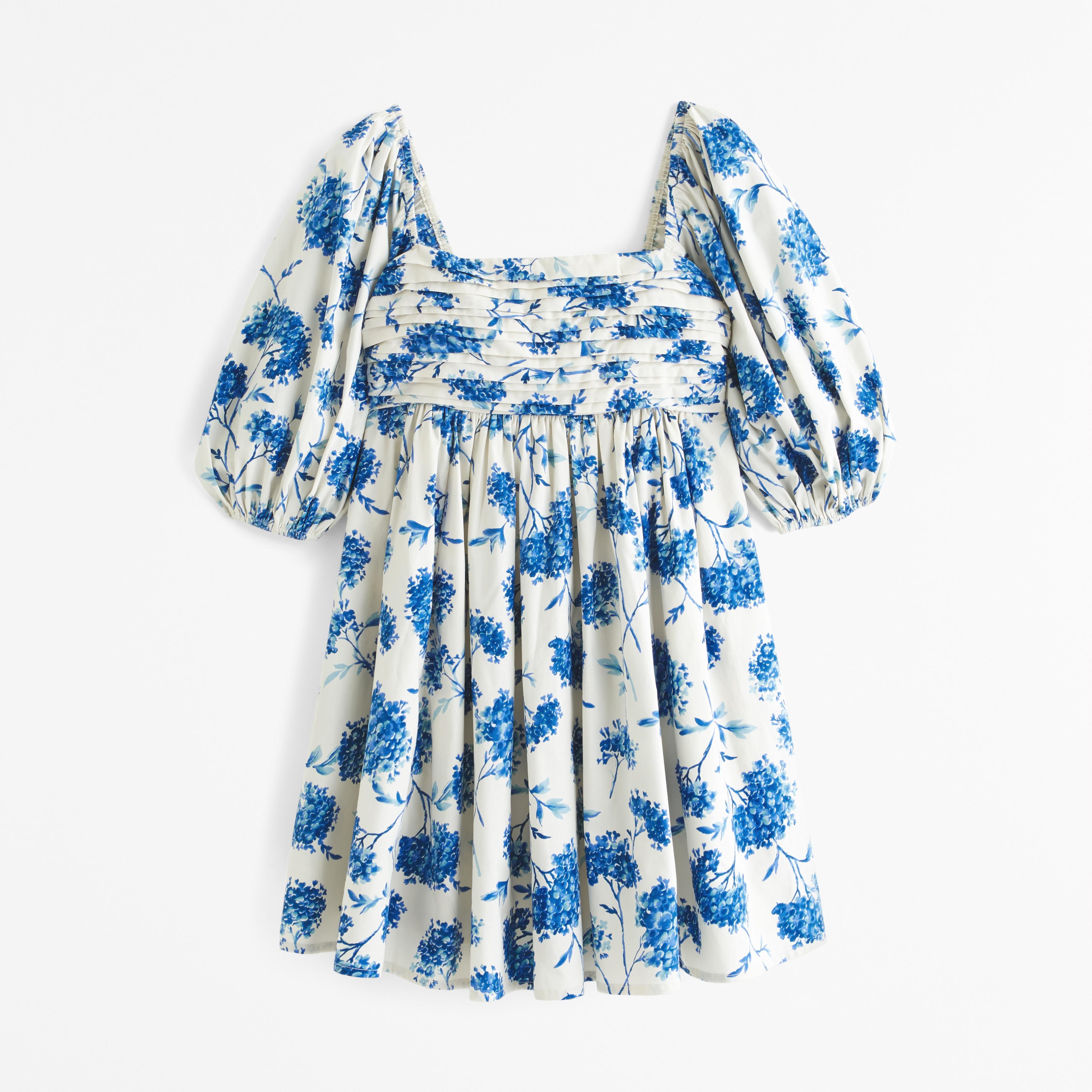 The A&F Emerson Poplin Puff Sleeve Mini Dress Product Image