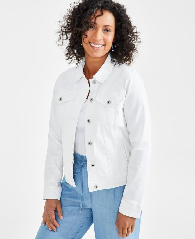 Style & Co Womens Classic Denim Jacket, Created for Macys Product Image