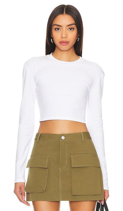 AEXAE Crop Tee White. (also in XS). Product Image