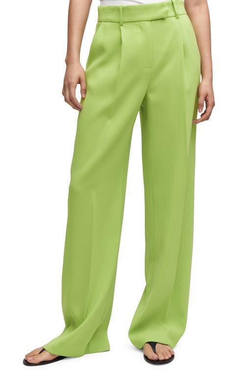 MANGO Pleat Front Wide Leg Pants Product Image