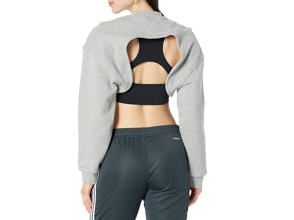 adidas by Stella McCartney TrueCasuals Cropped Sportswear Sweatshirt HR9173 (Medium Grey Heather) Women's Clothing Product Image