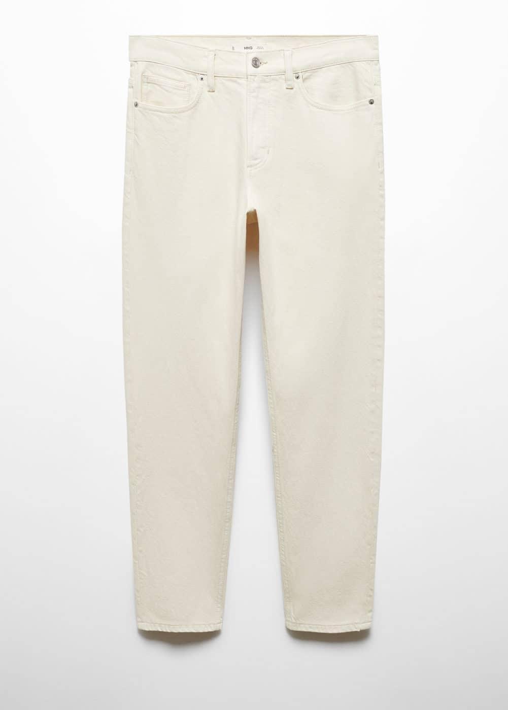 MANGO MAN - Ben tapered cropped jeans ecruMen Product Image