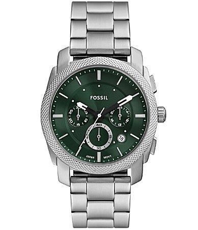 Fossil Mens Machine Quartz Chronograph Stainless Steel Bracelet Watch Product Image