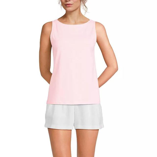 Womens Lands End Supima Boatneck Cotton Tank Top Product Image