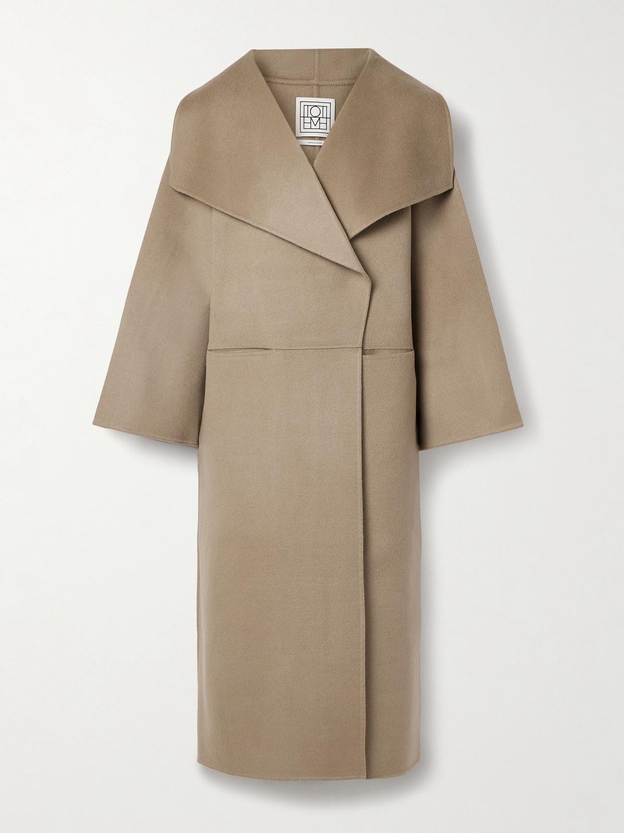 Wool-cashmere Coat In Grey Product Image