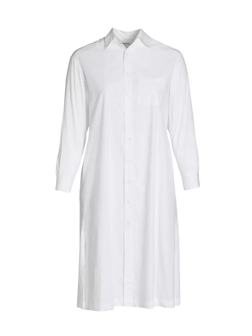 Cotton Long-Sleeve Shirtdress Product Image