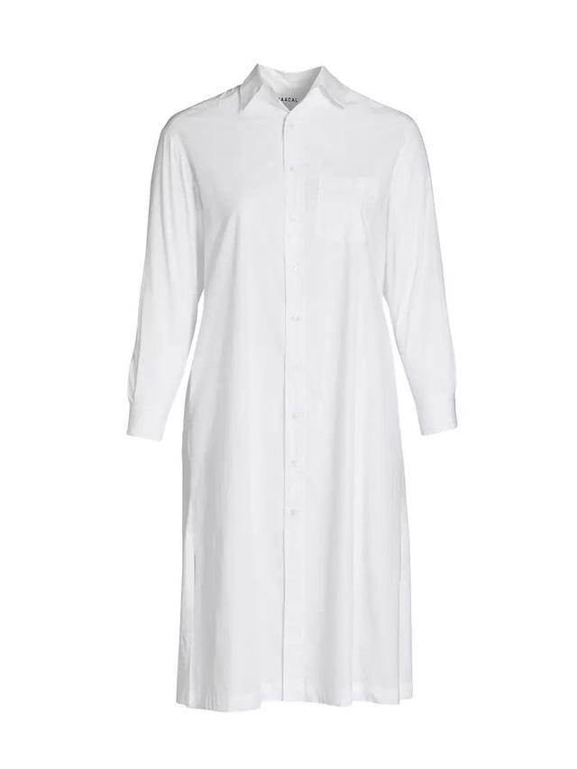 Cotton Long-Sleeve Shirtdress Product Image