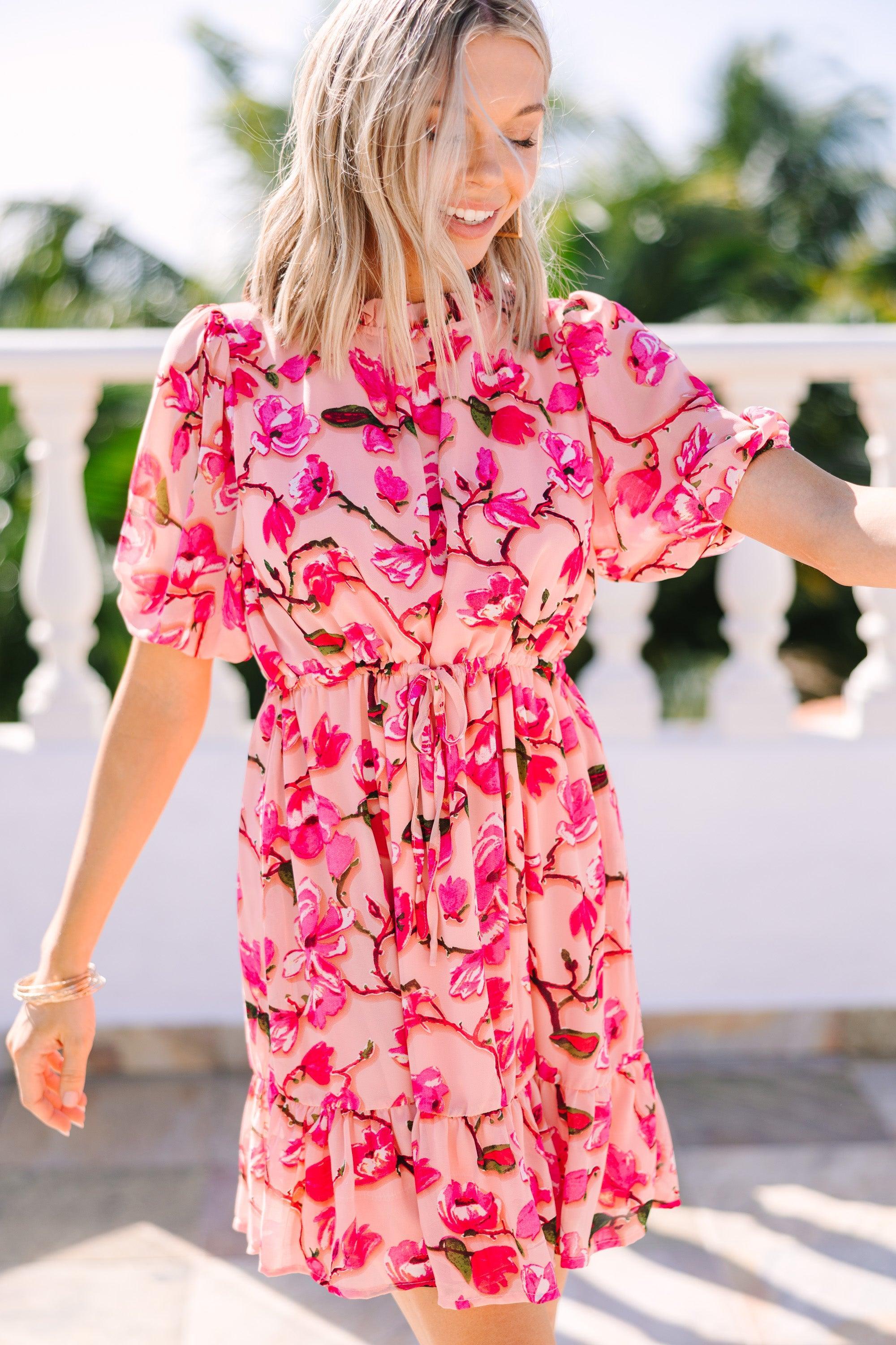 Making Promises Blush Pink Floral Dress Female Product Image