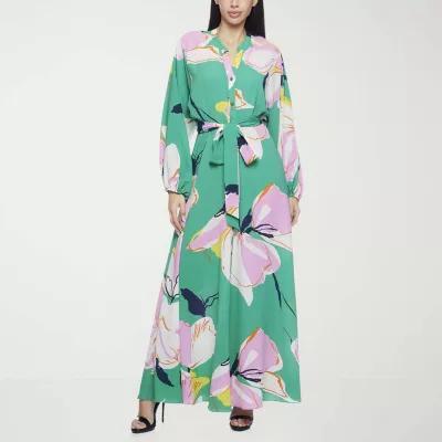 Premier Amour Womens Long Sleeve Floral Maxi Dress Product Image