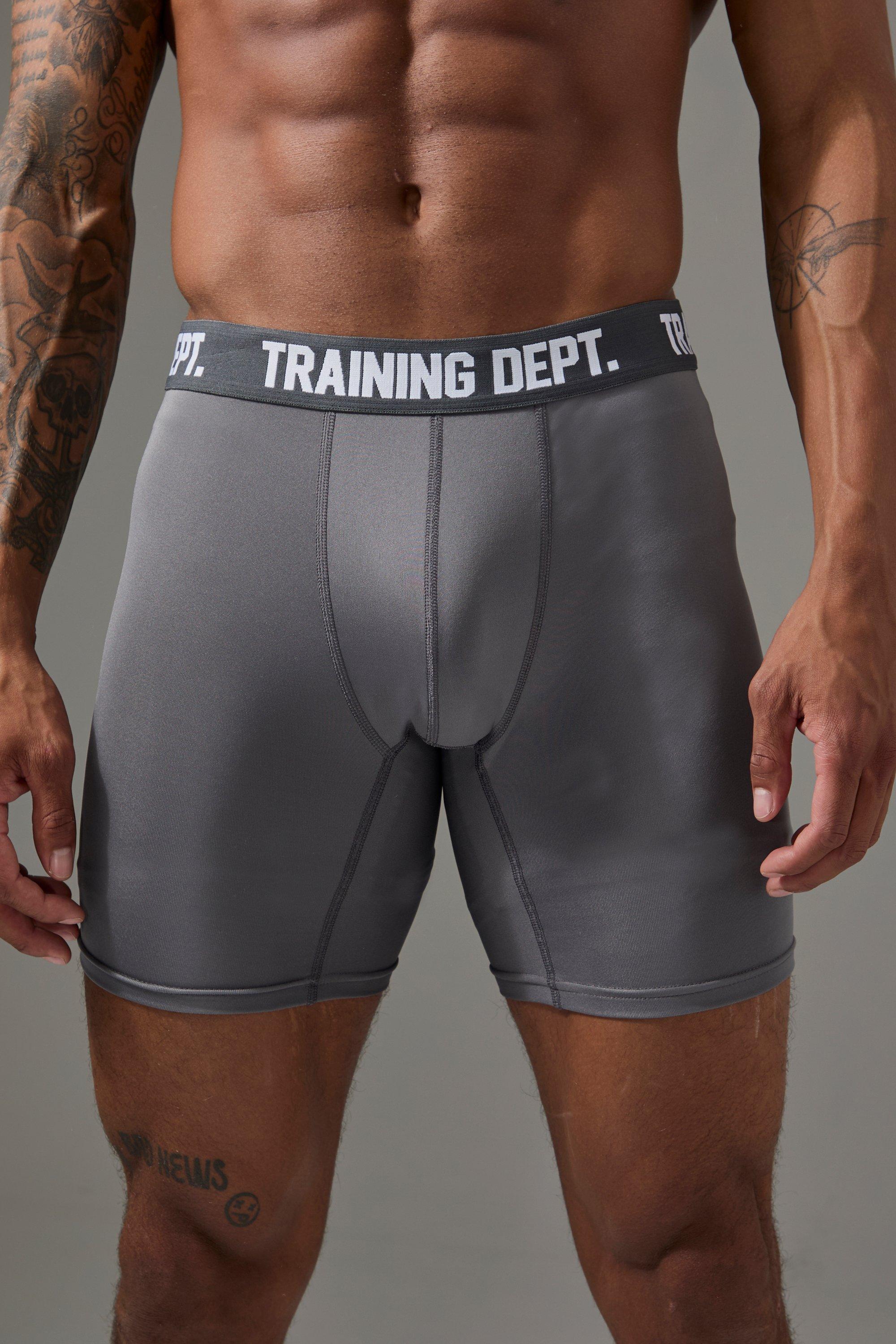 Man Active Training Dept Long 7inch Performance Boxer | boohooMAN USA Product Image