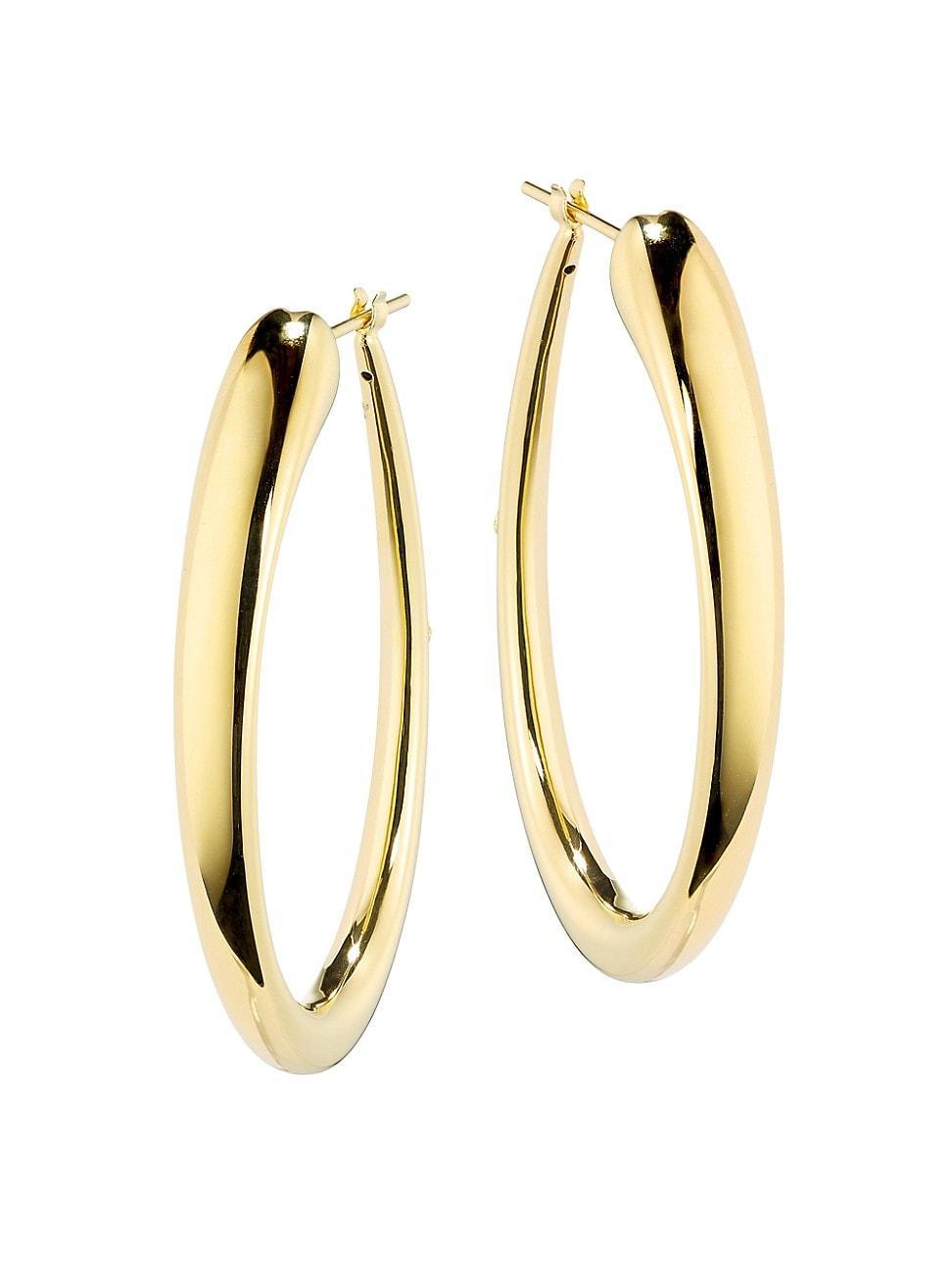 Womens 18K Yellow Gold Hoop Earrings Product Image