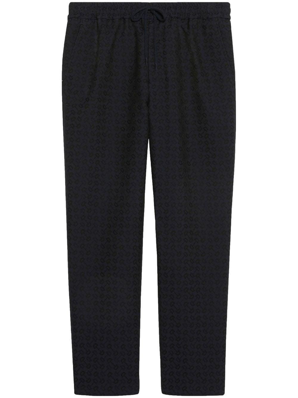 GUCCI Gg Cotton Viscose Formal Trouser In Blue Product Image