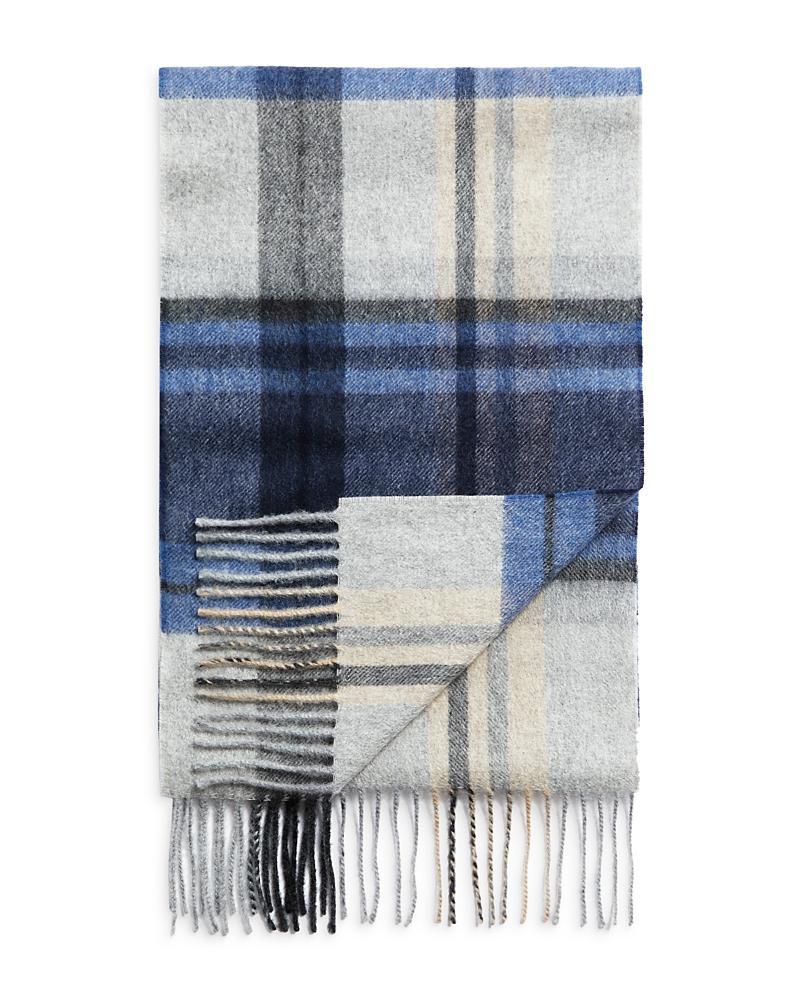 The Mens Store at Bloomingdales Plaid Oversized Cashmere Scarf - 100% Exclusive Product Image