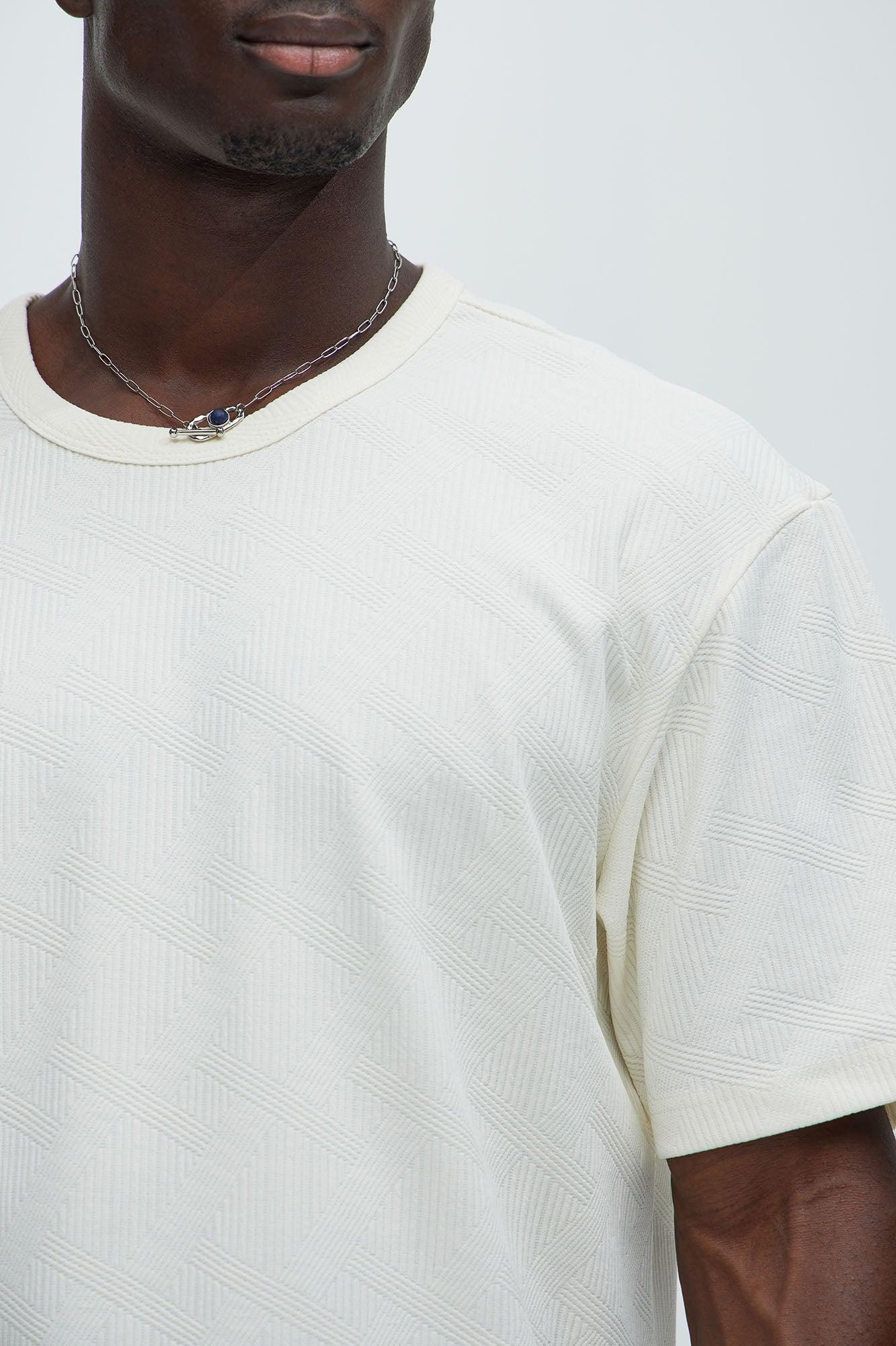 Benji Textured Relaxed Tee - Cream Product Image