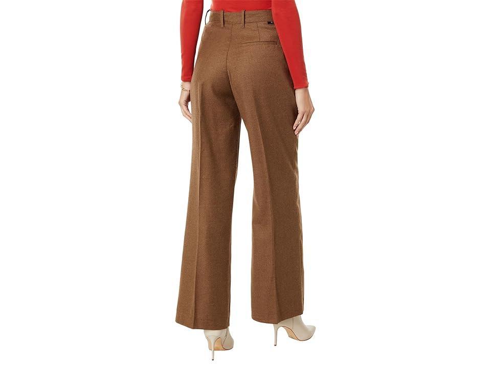 AG Jeans EmRata x AG Joan Double Pleated Trousers (Umber) Women's Clothing Product Image