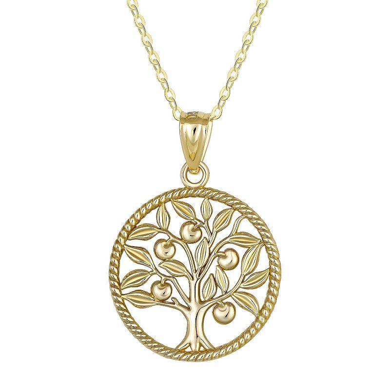 Taylor Grace 10k Gold Tree Of Life Pendant Necklace, Womens Product Image