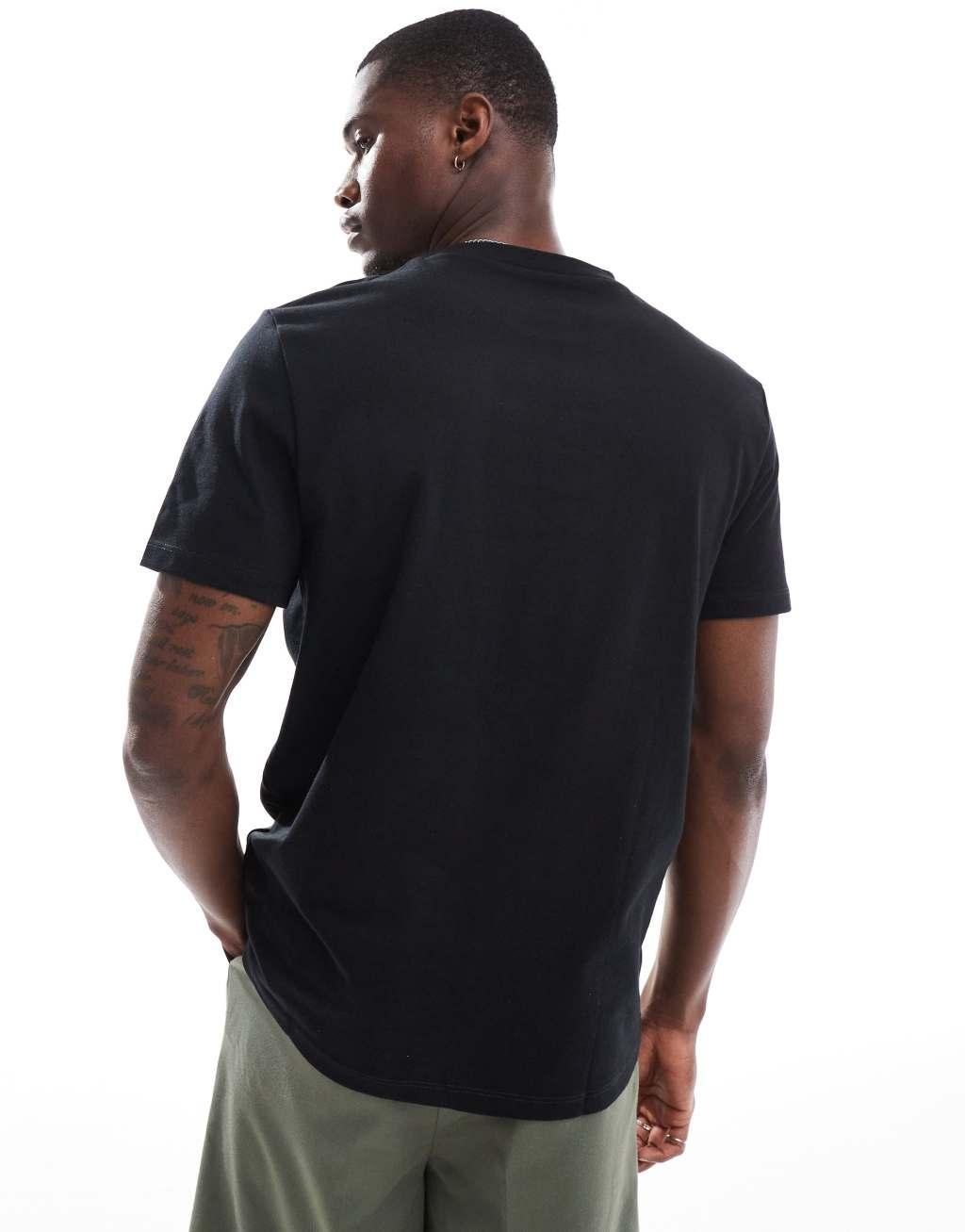 ASOS DESIGN essential heavyweight crew neck t-shirt 240gsm in black Product Image