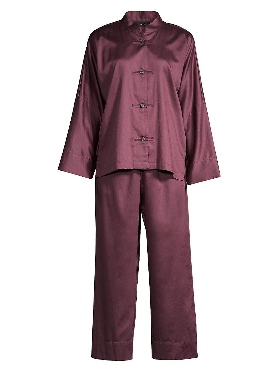 Womens Satin Pajama Set Product Image