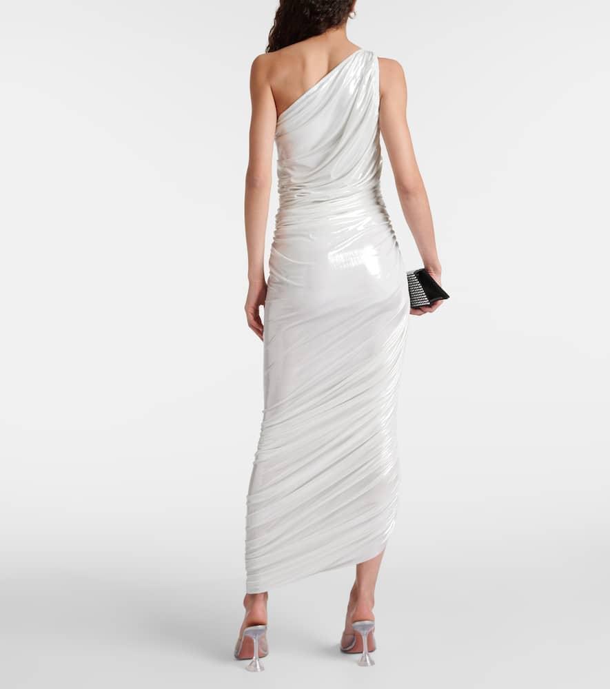 NORMA KAMALI Diana One Shoulder Gown In Silver Product Image