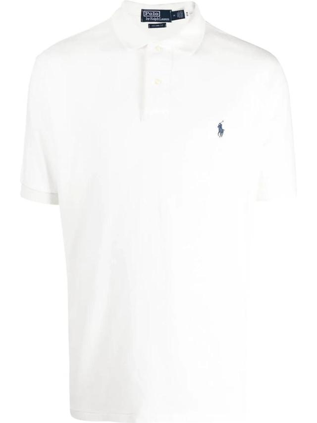 Embroidered-logo Polo Shirt In White Product Image