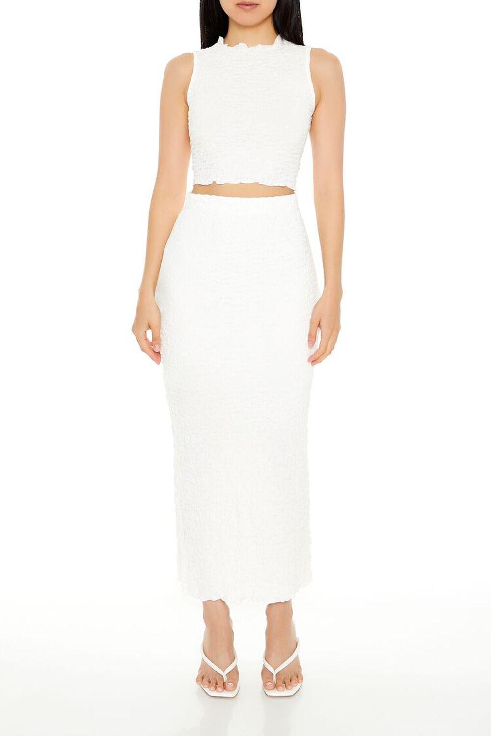 Textured Crop Top & Maxi Skirt Set | Forever 21 Product Image