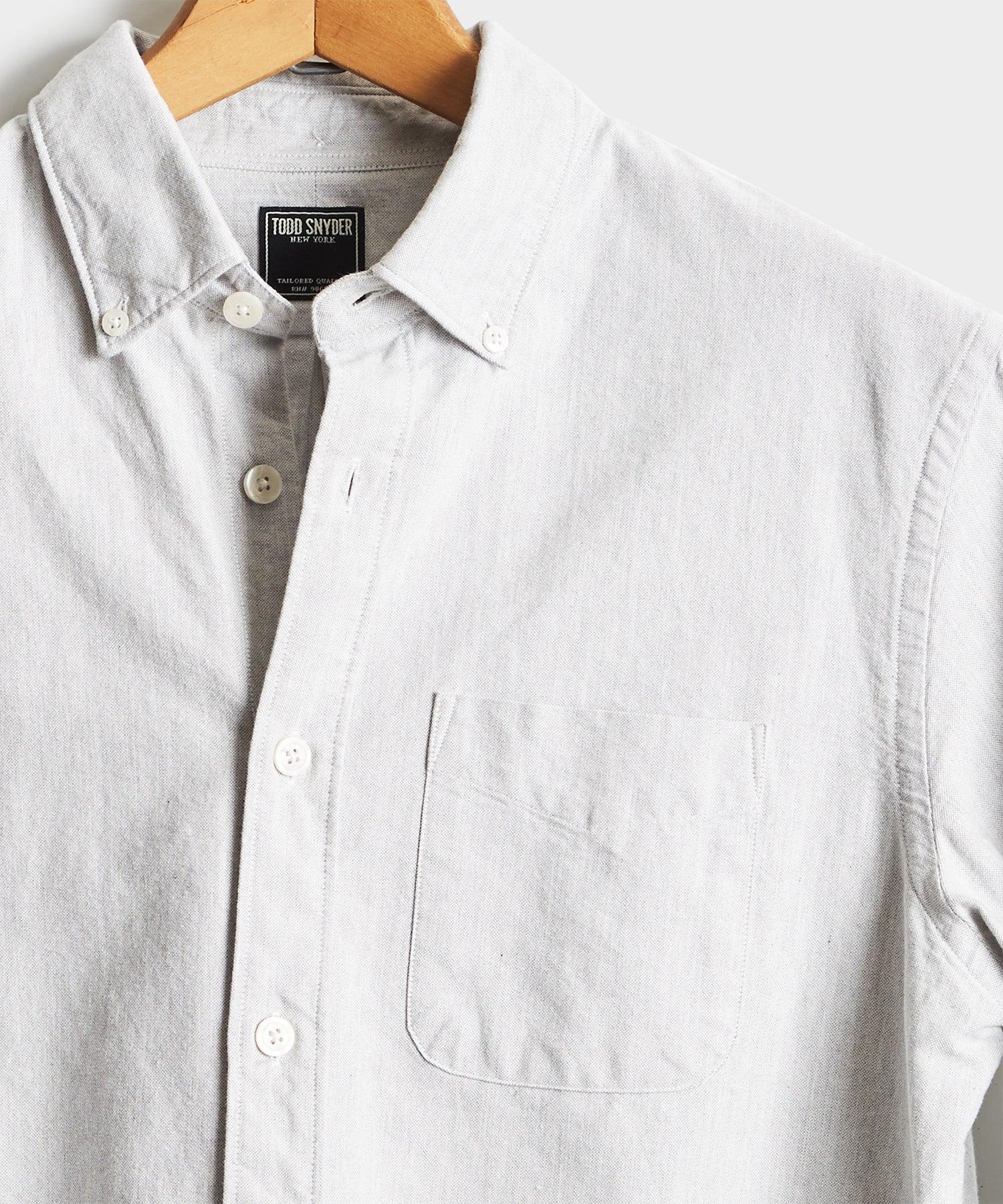 Japanese Selvedge Oxford Button Down Shirt in Grey Product Image