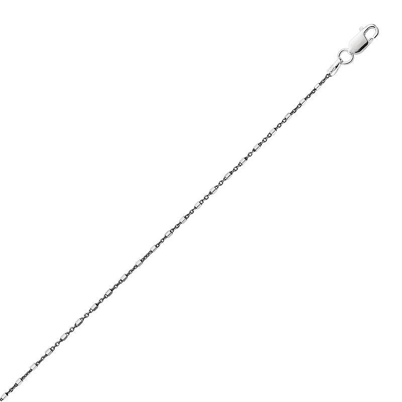 Sterling Silver & Black Rhodium Plate Sterling Silver Anklet - 9-in., Womens Product Image