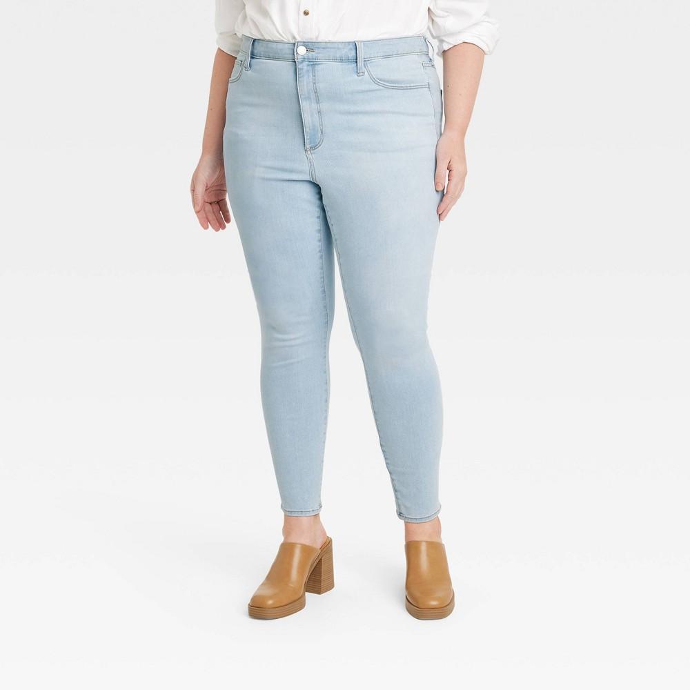 Womens High-Rise Skinny Jeans - Universal Thread Light Blue 24 Product Image