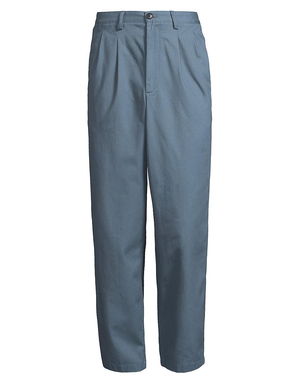 Mens Cotton Double-Pleat Pants Product Image