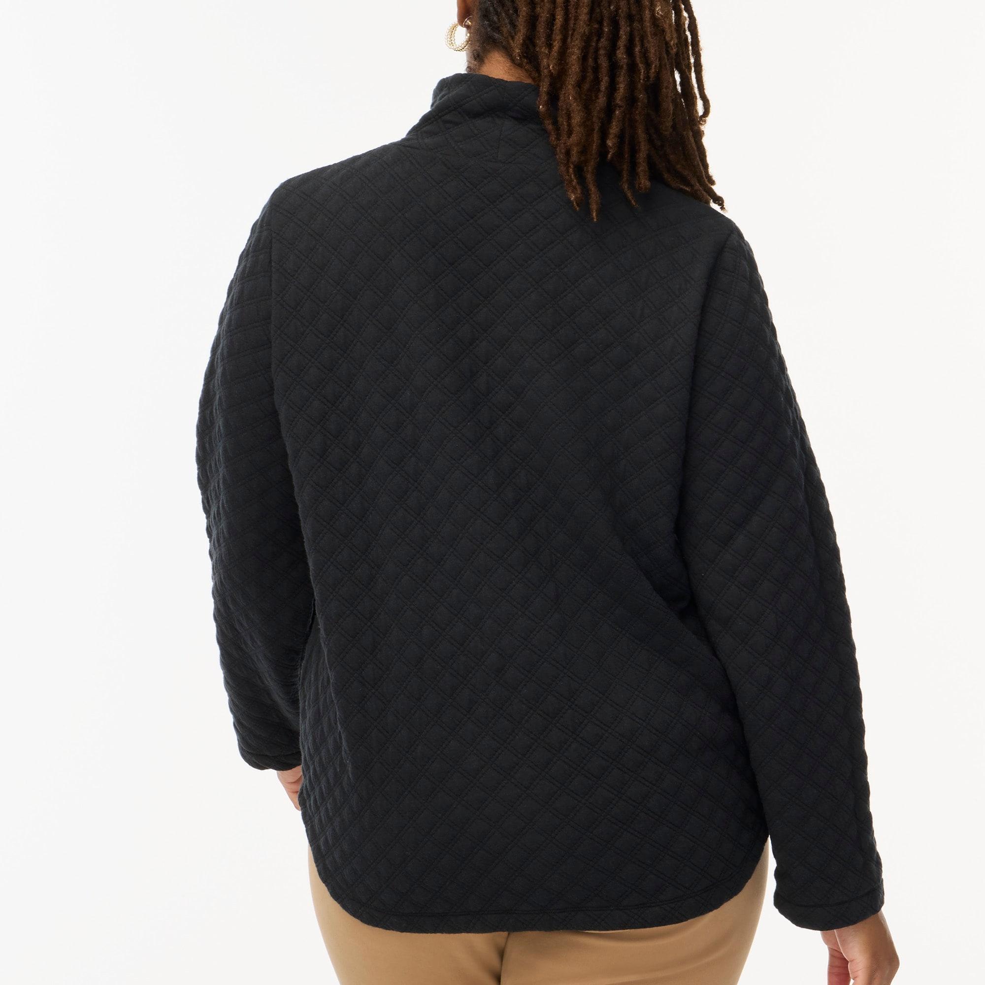 Quilted mockneck pullover Product Image