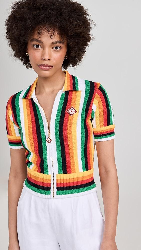 Casablanca Striped Towelling Top | Shopbop Product Image