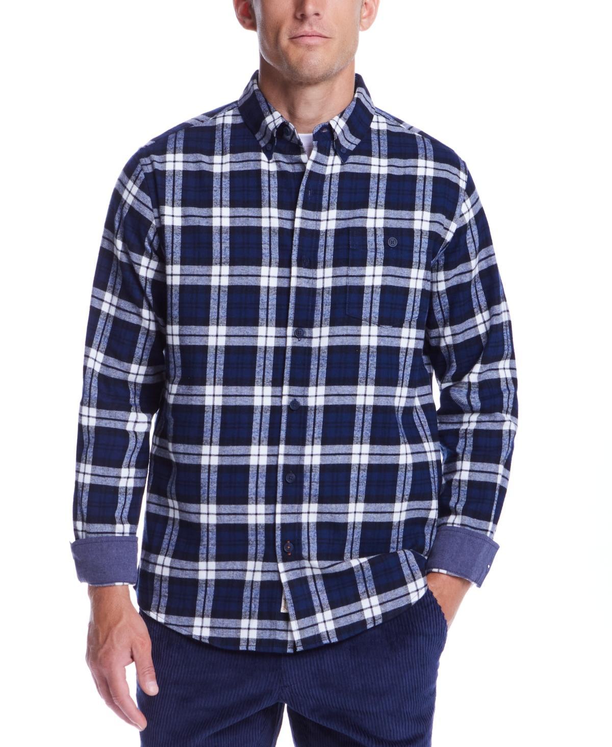 Weatherproof Vintage Mens Regular-Fit Plaid Button-Down Flannel Shirt Product Image