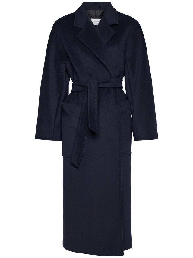 MAX MARA Locri Wool & Cashmere Long Coat In Navy Product Image