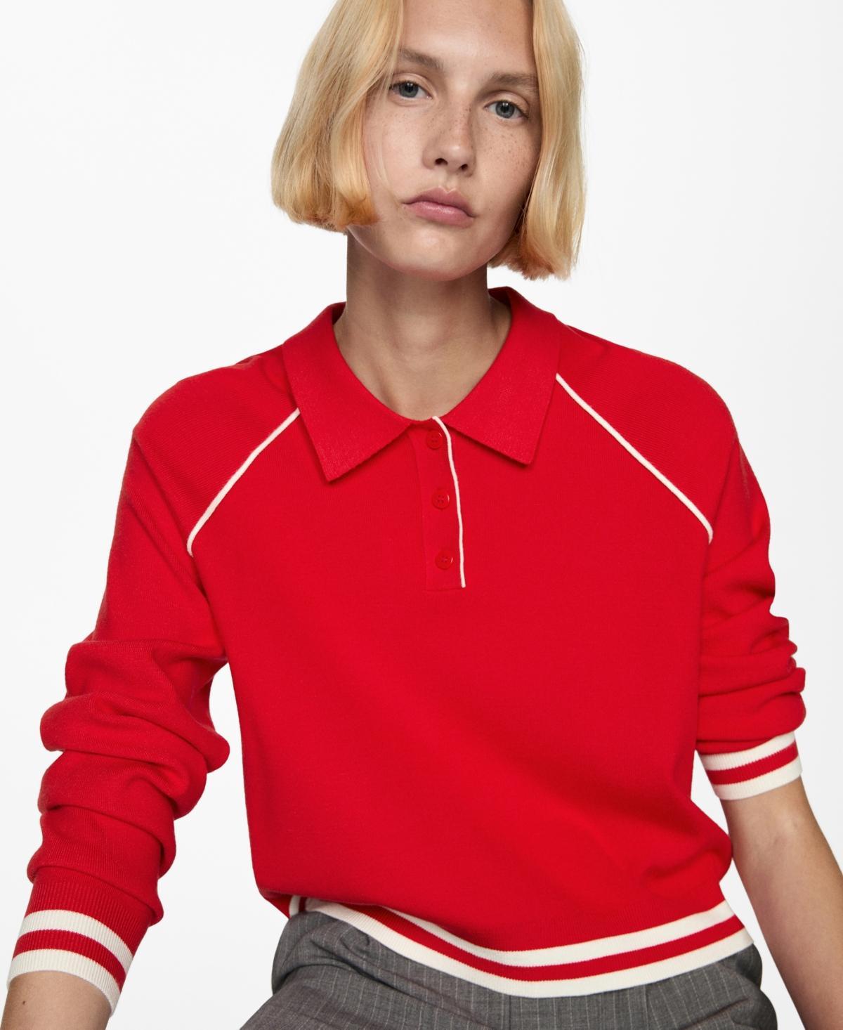 Mango Womens Contrast-Edge Sweater Product Image