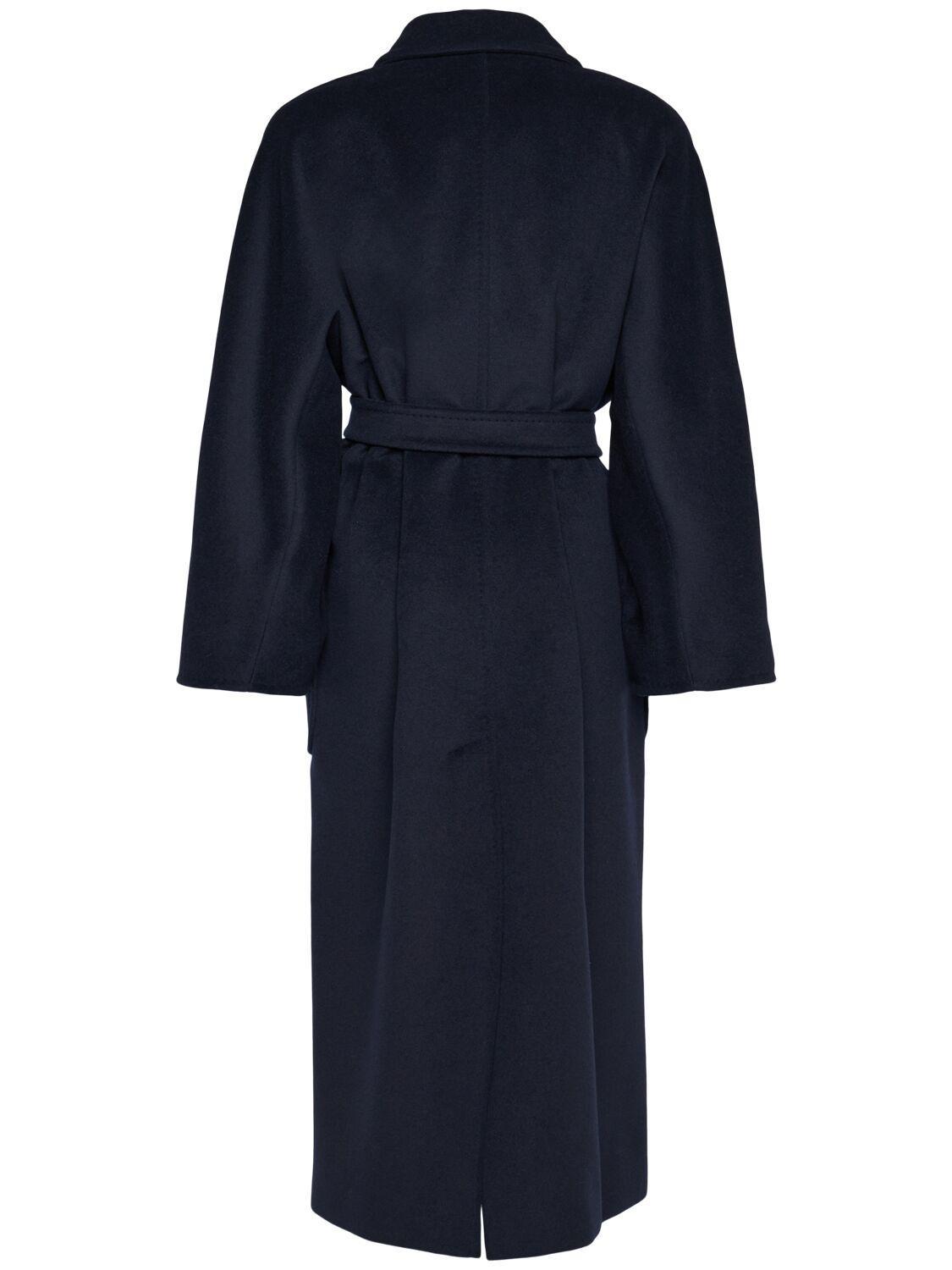 MAX MARA Locri Wool & Cashmere Long Coat In Blue Product Image