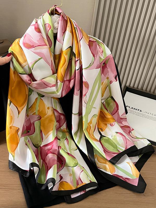 Flower Print Shawl&Scarf Product Image