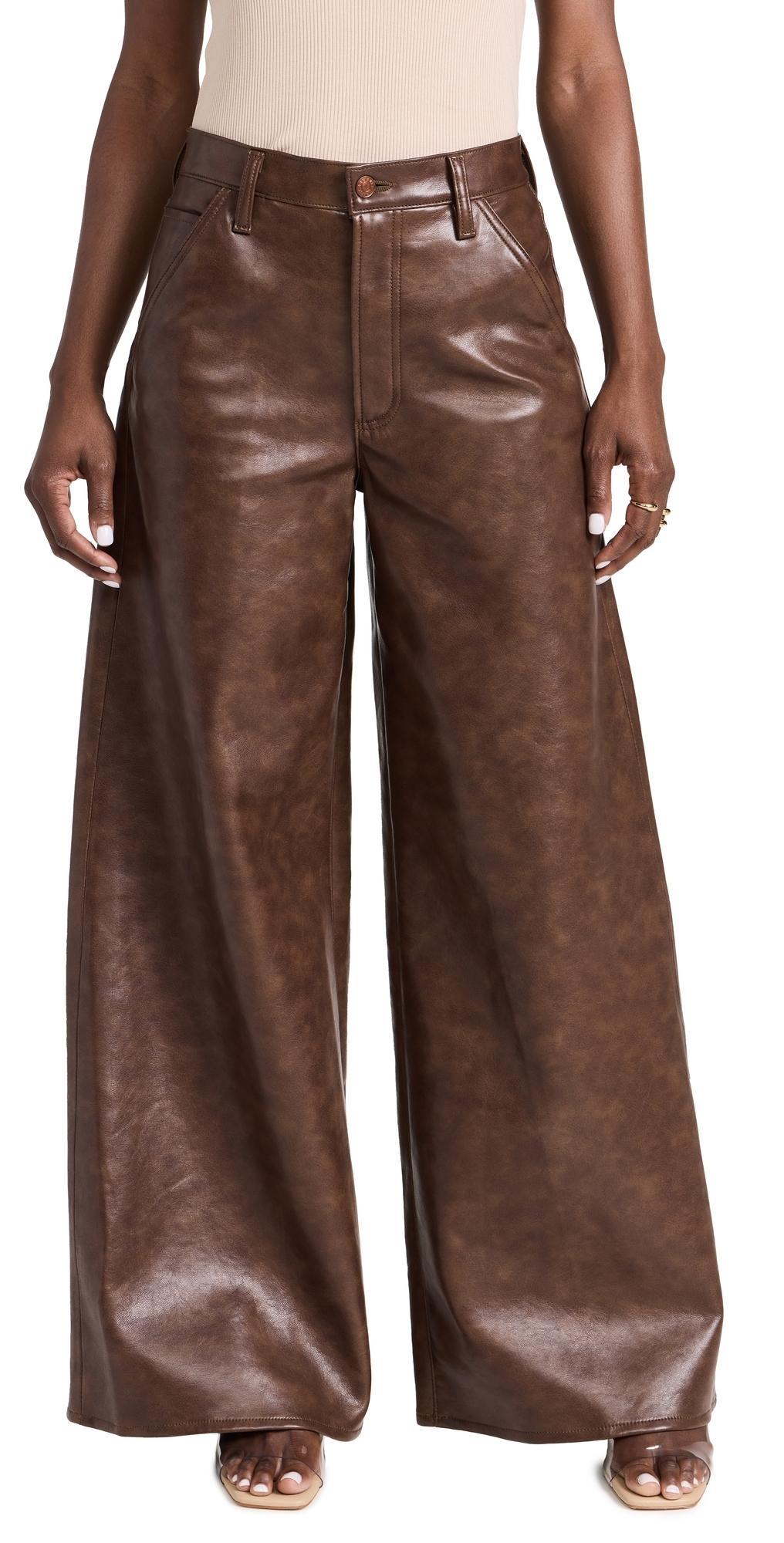 AGOLDE Dale Wide Leg Carpenter Trouser in Brown Product Image