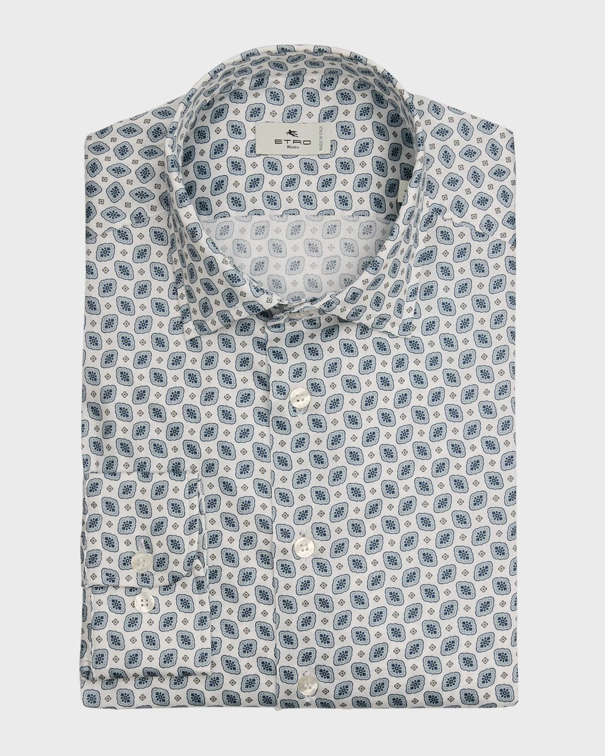 Mens Subtle Print Dress Shirt Product Image