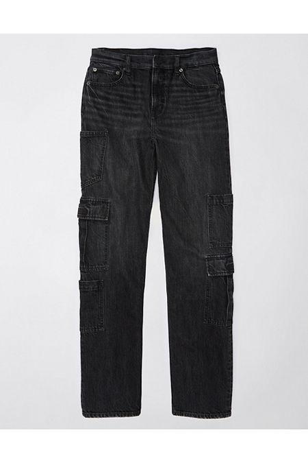 AE Super High-Waisted Baggy Straight Cargo Jean Women's 8 X-Short Product Image