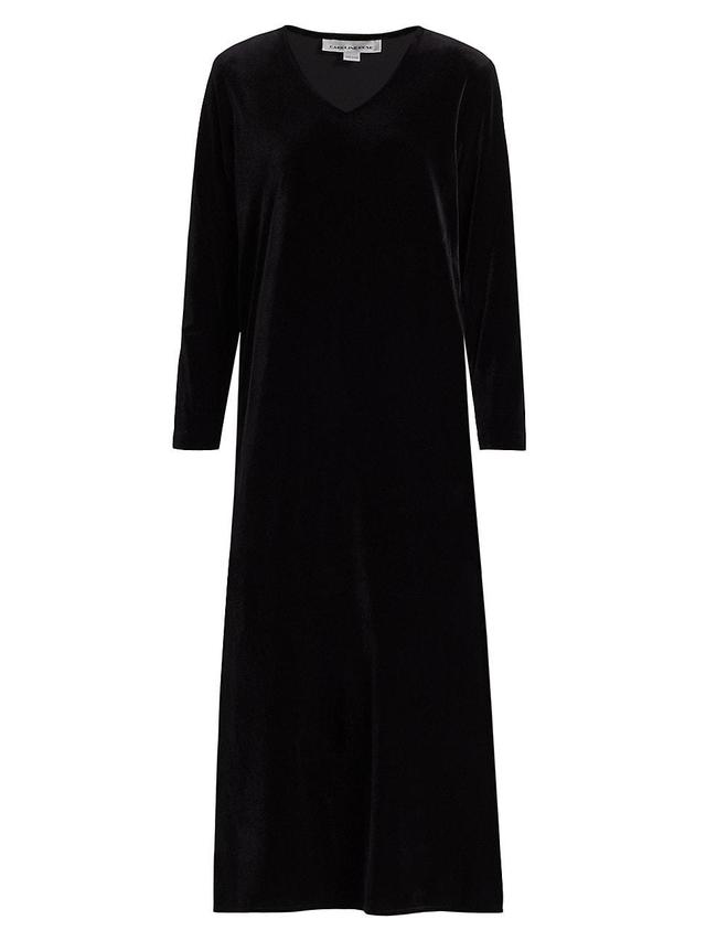 Caroline Rose Velvet Midi Dress Product Image