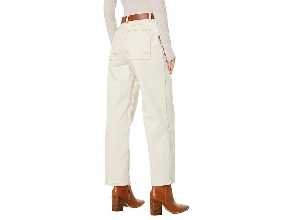 Blank NYC Straight Leg Pants w/ Metallic Thread in Warm Whispers (Ivory) Women's Casual Pants Product Image