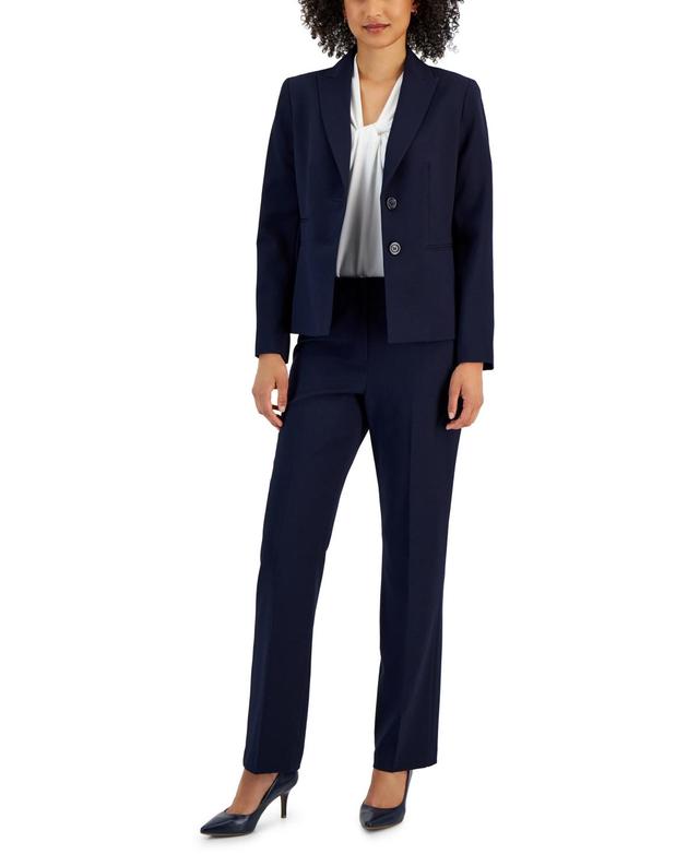 Le Suit Pant Suit-Petite, 12 Petite , Blue Product Image