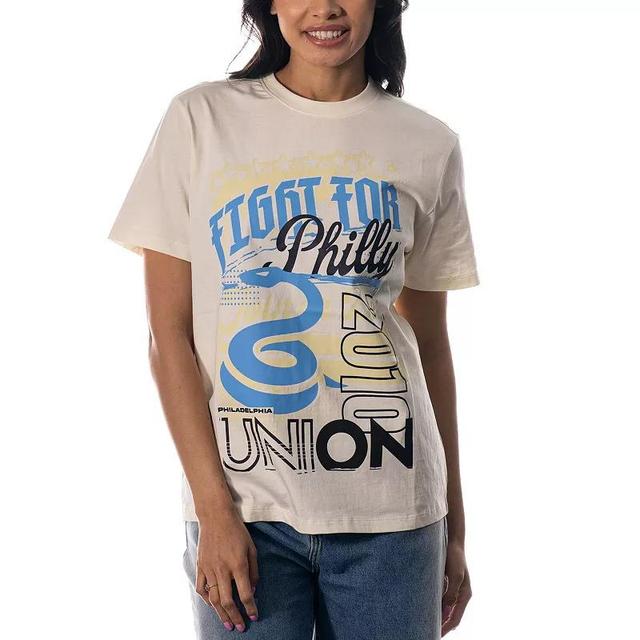 Womens The Wild Collective Cream Philadelphia Union Oversized Washed T-Shirt Product Image