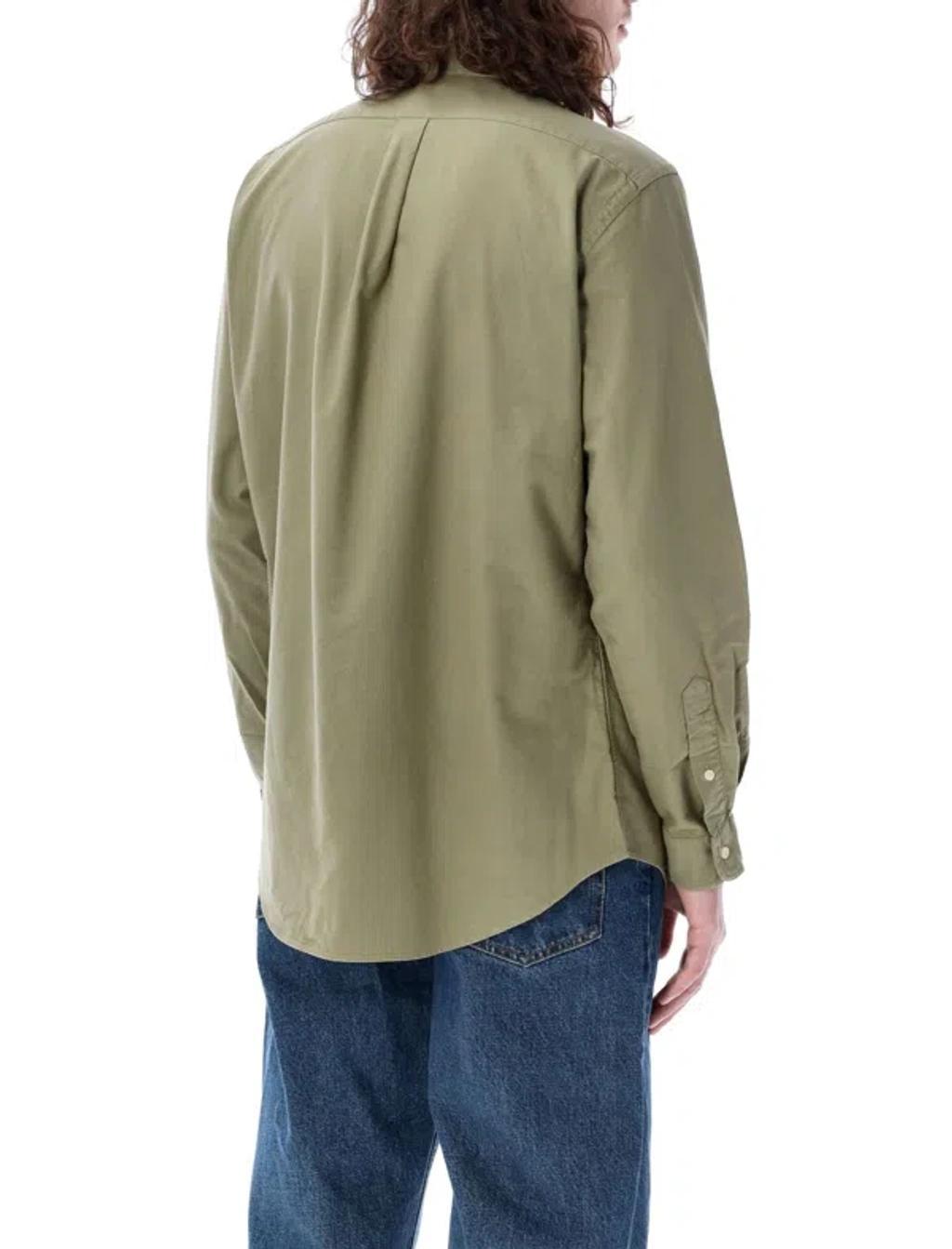 Oxford Shirt In 灰绿色 Product Image