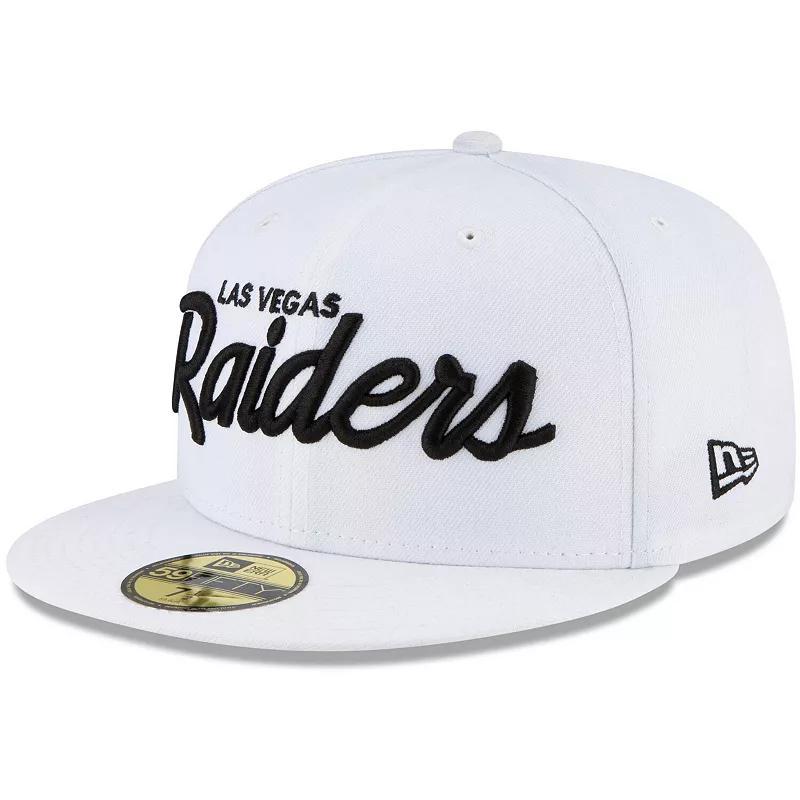 Mens New Era White Las Vegas Raiders Omaha 59FIFTY Fitted Hat Product Image